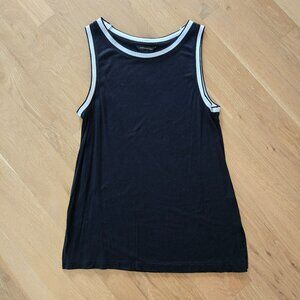 Banana Republic Black Tank with White Edging - Size Small